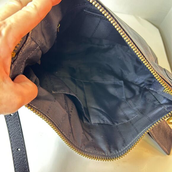 Marc By Marc Jacobs Globetrotter Midnight Navy Leather Shoulder Crossbody Bag - Picture 9 of 15